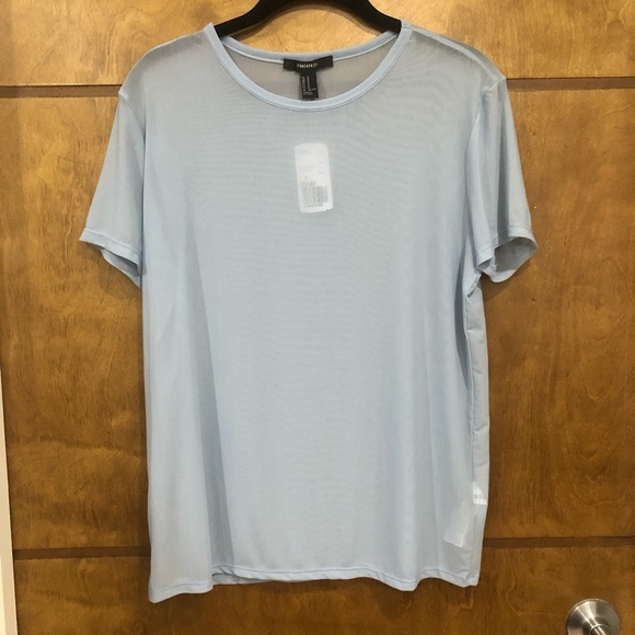 Sheer Baby Blue Top NWT 🦋💎 - Picture 1 of 2